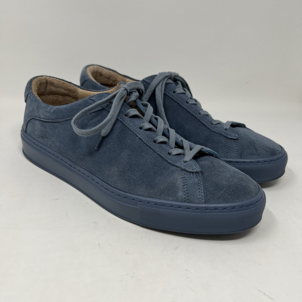 KOIO Suede Sneakers US Men's Size 8 Shoes Capri Avio Blue Leather Lace Up Italy